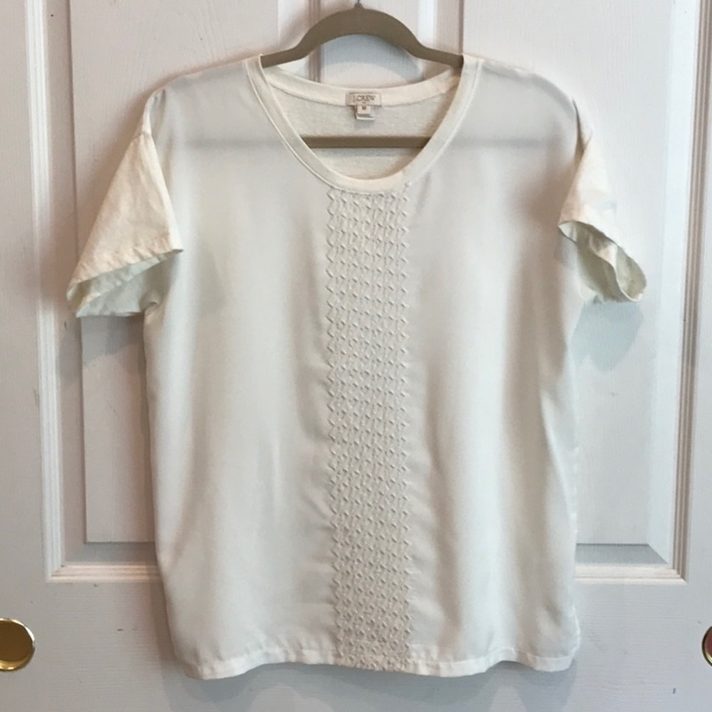J. Crew cream shirt